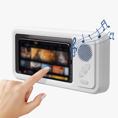 Soporte impermeable con altavoz Bluetooth